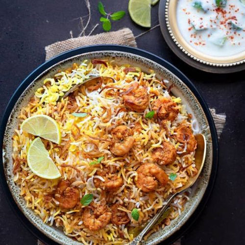 Jhinga Dum Biryani